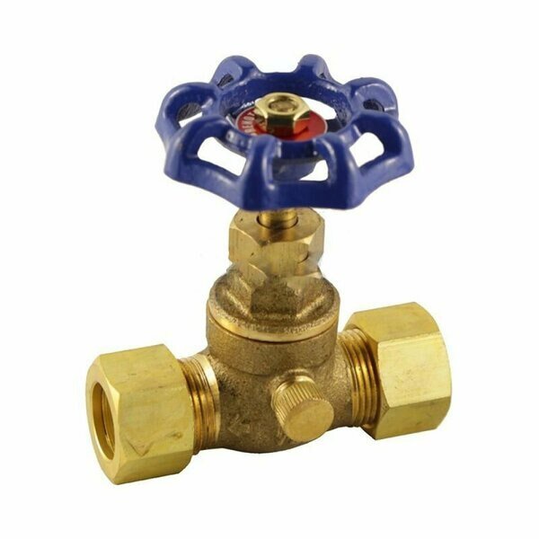 0.5 in. Unique Brass Stop Valve in Plastic-Brass, American Imaginations, Mfr#: AI-38004